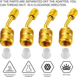 2 pièces 5/16" SAE femelle à 1/4" mâle pour adaptateur de pompe à vide de tuyau de jauge A/C R410a R22