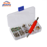 Assortiment de 135 pièces A/C Shrader Valve Core R134 Kit de 11 types