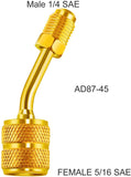 2 pièces 5/16" SAE femelle à 1/4" mâle pour adaptateur de pompe à vide de tuyau de jauge A/C R410a R22
