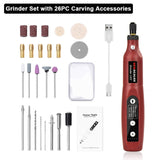 Kit d'outils rotatifs avec accessoires de gravure 126pcs