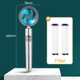 Pommeau de douche économie d'eau haute pression avec ventilateur ABS