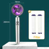 Pommeau de douche économie d'eau haute pression avec ventilateur ABS