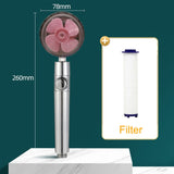 Pommeau de douche économie d'eau haute pression avec ventilateur ABS