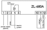 Régulateur de température chambre froide, froid commercial...ZL-680A, 16A